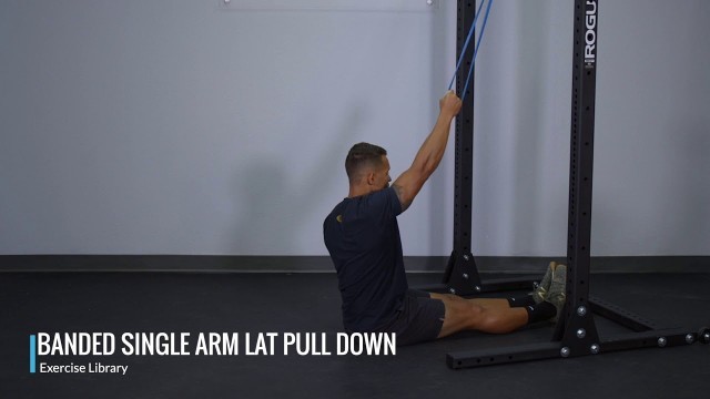 'Banded Single Arm Lat Pulldown - OPEX Exercise Library'