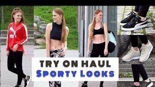 '♥ XXL TRY ON Fashion HAUL Sport Outfits Workout Looks Sophia Thiel Programm'