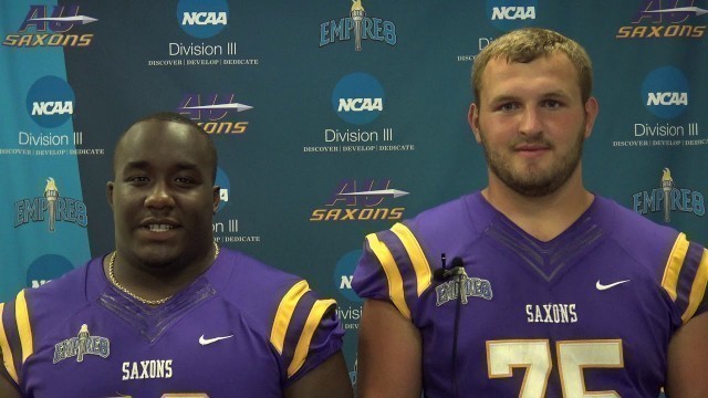 'Alfred University Football   Caleb Marshall and Matt Eldridge'