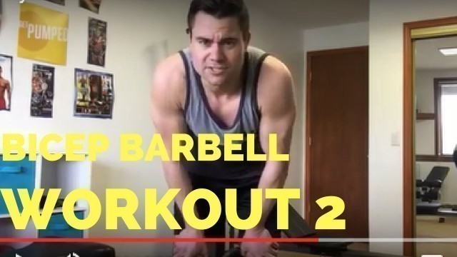 'Updated Bodybuilding Barbell Bicep Curl Demonstration - He and She Fitness'