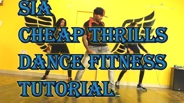 'CHEAP THRILLS DANCE tutorial  easy steps FITNESS WORKOUT'