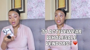 '10 TRENDY ACTIVEWEAR WHOLESALE VENDORS FOR YOUR ONLINE/ INSTAGRAM FITNESS BOUTIQUE! 