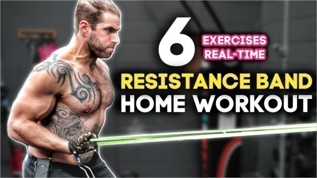 '15 Minute Real-Time Resistance Band Workout At Home'