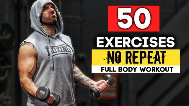 '30 MIN FULL BODY DUMBBELL WORKOUT | No Repeat | 50 Exercise Combinations'