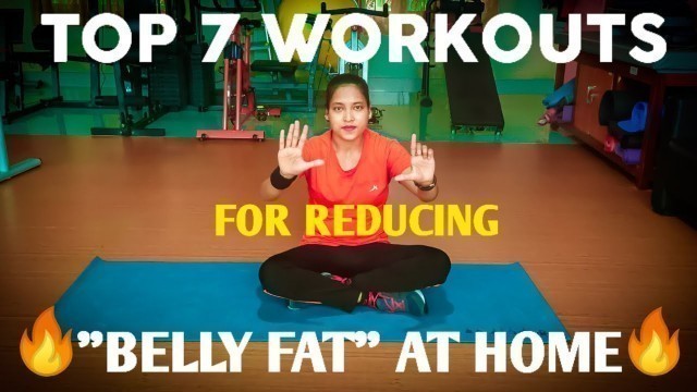 'TOP 7 WORKOUTS FOR REDUCING BELLY FAT AT HOME || LA FEMME FITNESS ||'