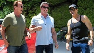 'Arnold Schwarzenegger, Sylvester Stallone and Jean-Claude Van Damme Training 2018'