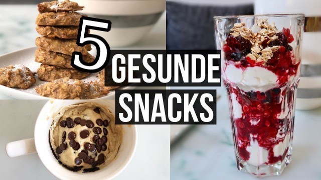 '5 gesunde & einfache Fitness Snacks zum Abnehmen I ANTI Heißhunger Rezepte I Für Schule/Uni/Arbeit'