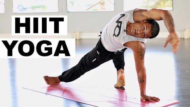 'INTENSE Cardio Yoga (HIIT Workout) Burn and Sweat!'