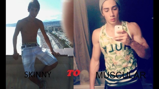 '[Transformation Body 1 YEAR!!!] 17 Year old (Street Workout/Calisthenics) 16-17 Skinny to MUSCULAR!'