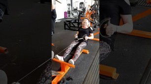 'Jan rowing in Zeus Gym, St Leonards.'