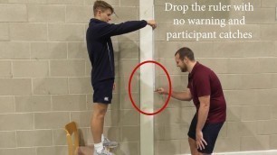 'GCSE PE - Components of Fitness (Testing) / Reaction Time - Ruler Drop Test (Scarborough College)'