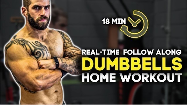 'Compound Full Body Dumbbell Workout Follow Along |18 Min At Home| Zeus Fitness'