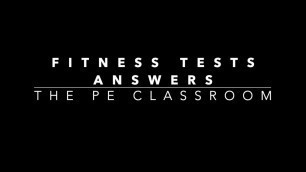 'Edexcel GCSE PE - Fitness Tests Answers'