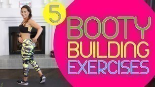 'Booty building!  5 Butt Exercises You can Do anywhere | Natalie Jill'