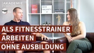 'Kann ich auch ohne Fitnesstrainer Ausbildung in einem Fitnessstudio arbeiten? ASG erklärt\'s [2019]'