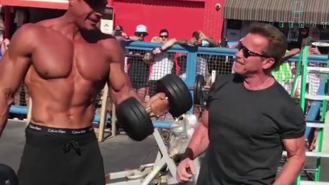 '70 Year Old Arnold Schwarzenegger Goes Back To Muscle Beach'