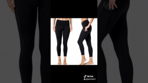 'Pantalon stretch leggins femme taille haute avec poches pour le fitness yoga'