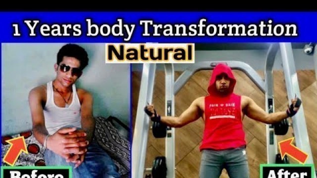 '1 year Natural Body transformation Journey || Home workouts@Fitness Subhash @Commando Fitness club'