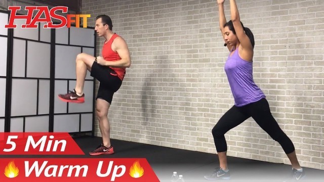 '5 Minute Fat Burning Cardio Warmup Exercise - Cardio Warm Up Exercises Before Workout'