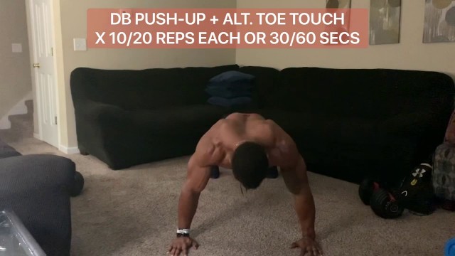 'DT FITNESS 365 - BEST NEW WORKOUT - DB - INTENSE UPPER BODY PUSH (CHEST, SHOULDERS, TRI’S) - QUAD #1'