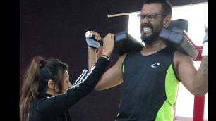 'Choreographer Sagar Das Working Out With His Fitness Trainer (Killer Kitty)'