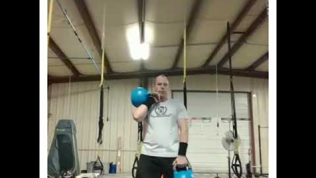 'Gorilla cleans 30.9 lbs! 50 in 1 min Bare Fitness Elkhart Kettlebell'