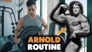 'Doing The Arnold Schwarzenegger Workout Routine!?'